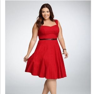 Torrid Retro red sweatheart midi dress DD1209